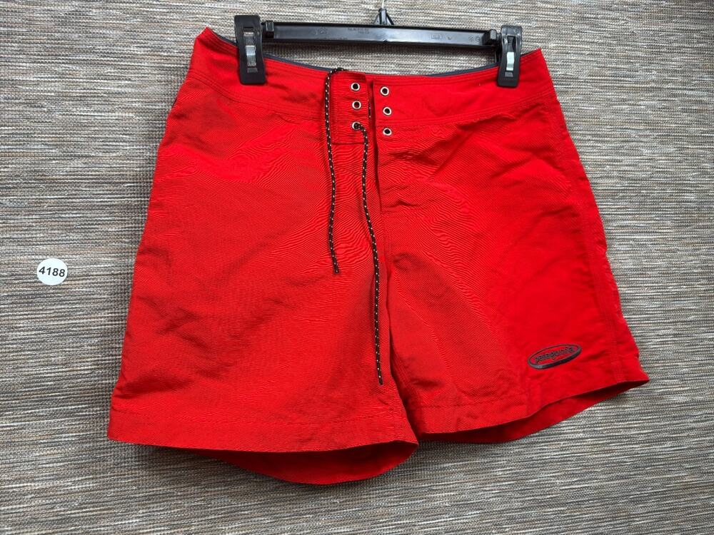 Vintage Patagonia Board Shorts Juniors Size 7 Red Surf Beach Drawstring